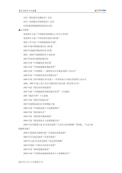 中青旅控股股份有限公司业务介绍