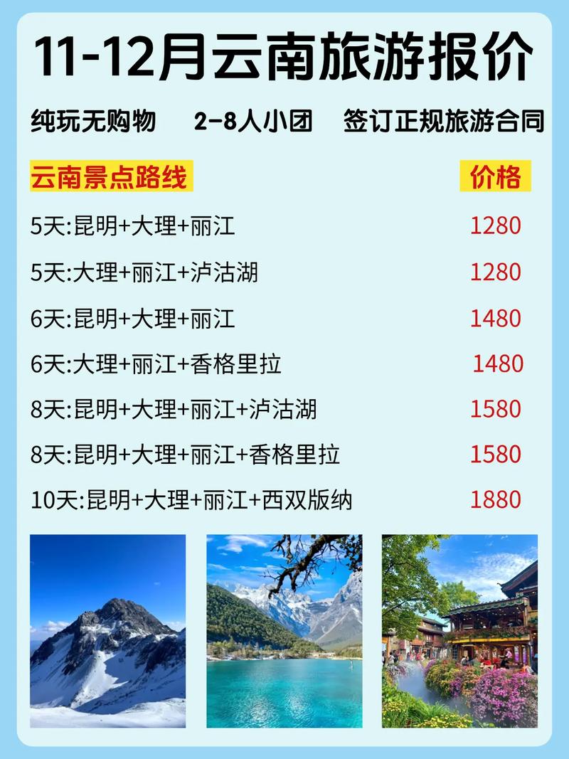 2月打算上海出发去云南自助游10天左右,求包含石林、丽江、虎跳峡、玉龙...