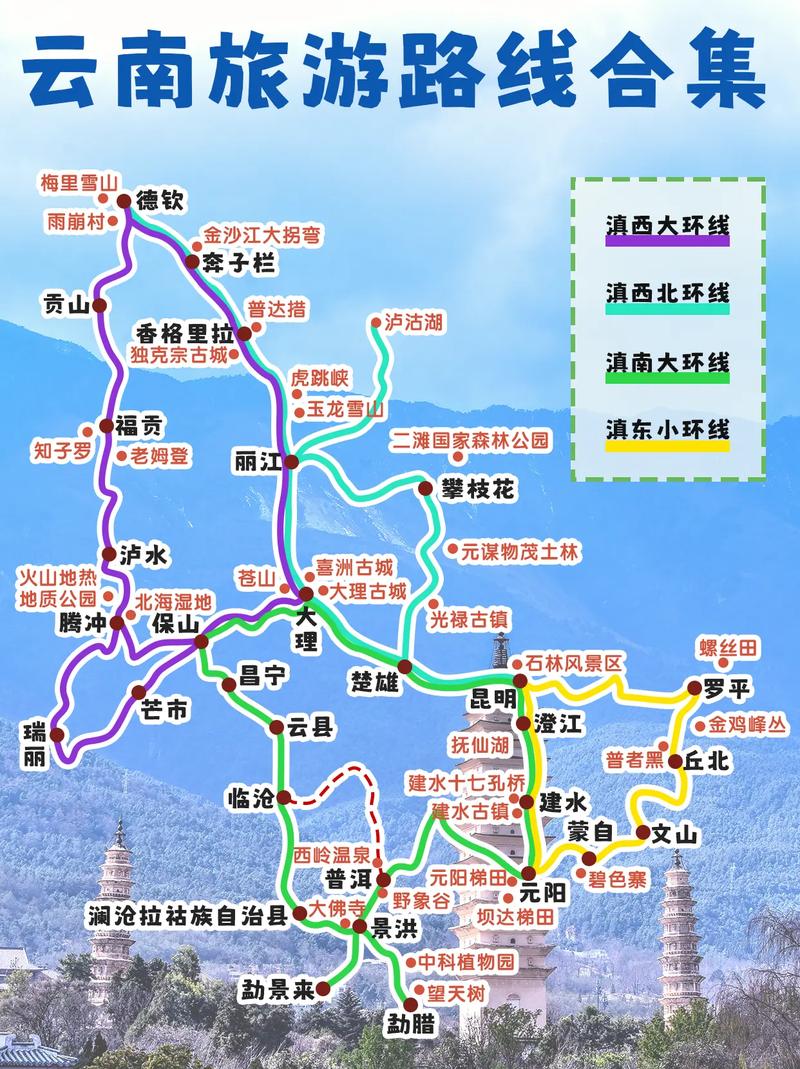 昆明景点高清地图?