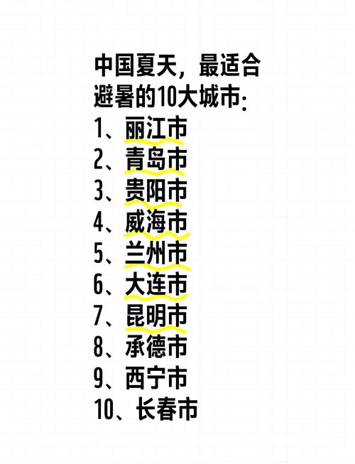 中国避暑胜地排名