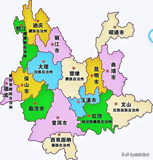 云南省的地图,,