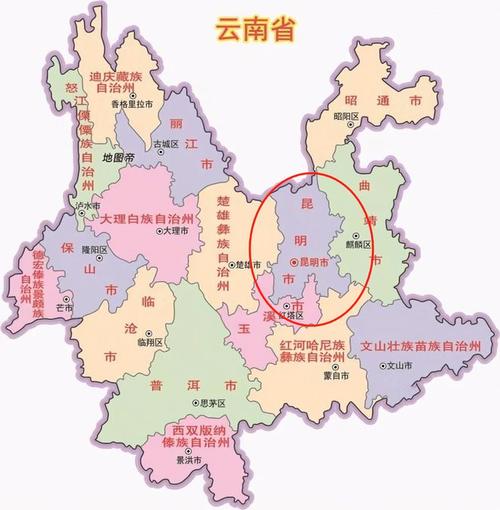 四川省和云南省地图