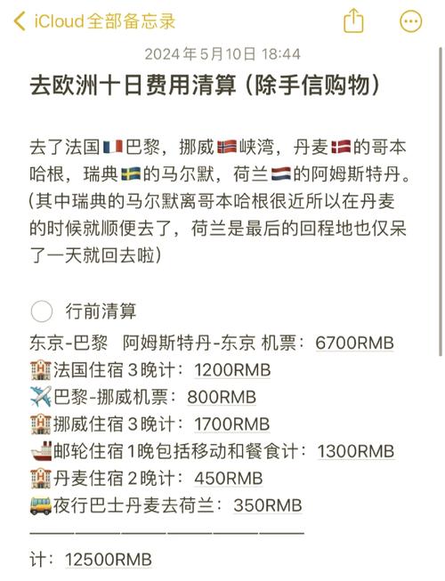 去欧洲旅游大概花费多少?