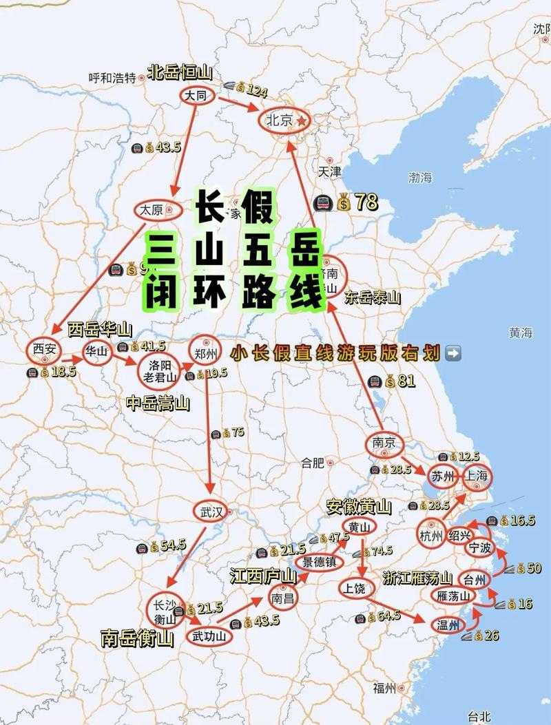 三山五岳分别在哪个省