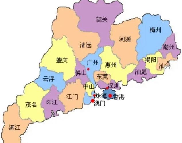 广东省21个市地图(广东省21个地级市的市区各在什么区)