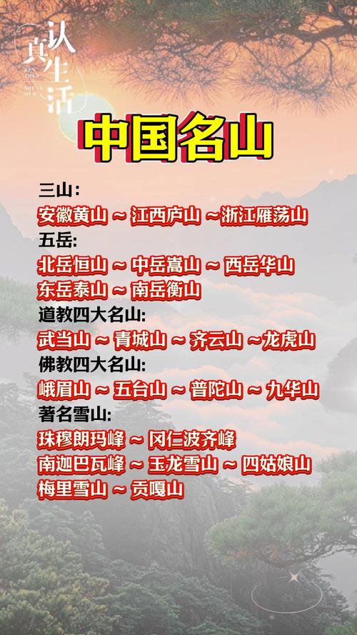 道教的四大名山是哪几座?