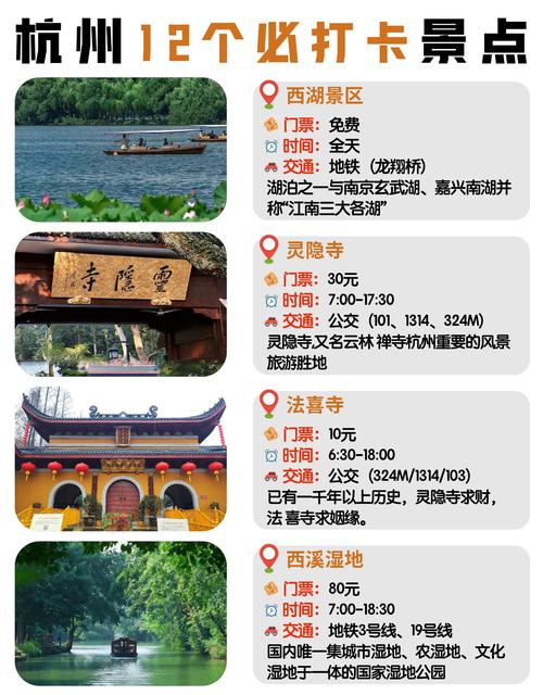 杭州旅游景点排名前十有哪些杭州旅游前十景点介绍