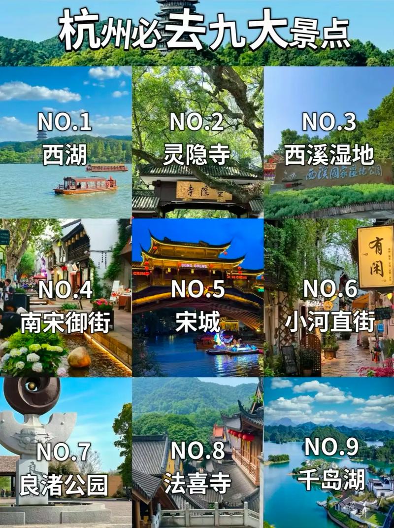 杭州旅游景点排名前十有哪些