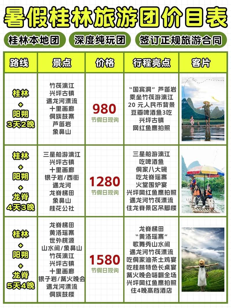 桂林五日游桂林七日游攻略