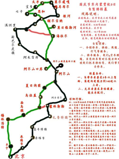 成都到内蒙旅游线路(成都到内蒙古自驾游路线)