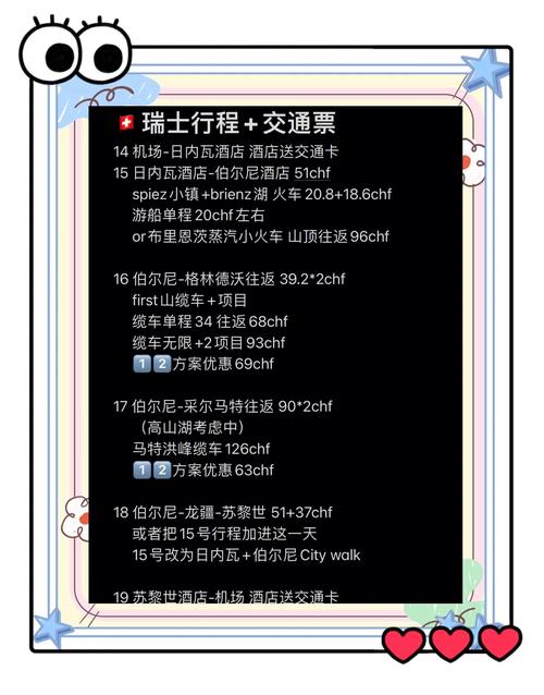 瑞士旅游饮食消费(瑞士旅游花费)