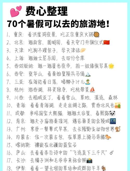 暑假适合去哪旅游