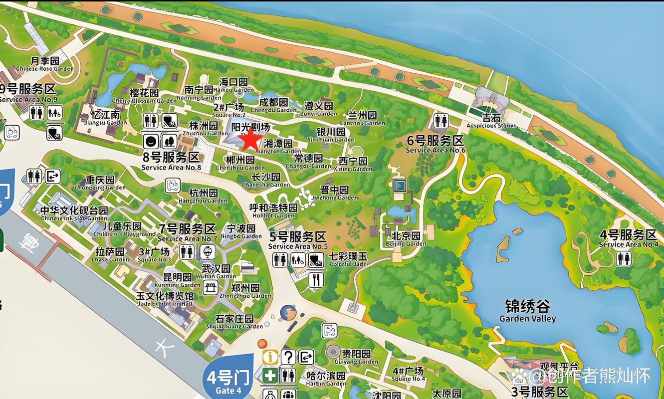 北京园博园地图离入口最远的园