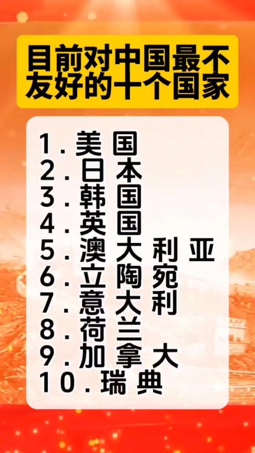 那些国家跟中国关系好,哪些国家跟中国关系不好?