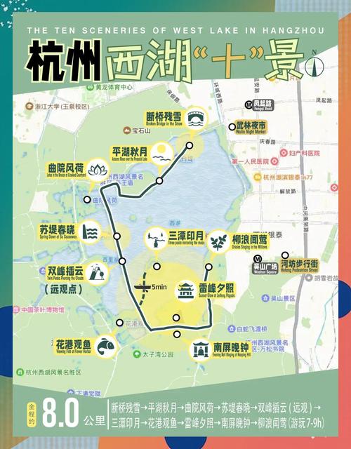 西湖十景分别是哪十景?