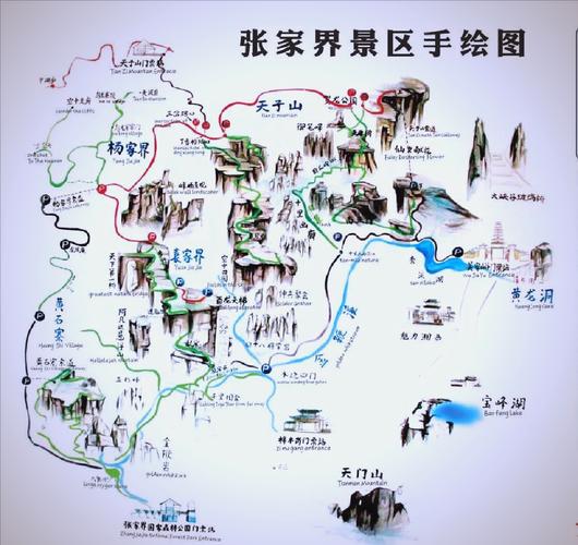 五一张家界旅游热门景点地图秒懂全干货