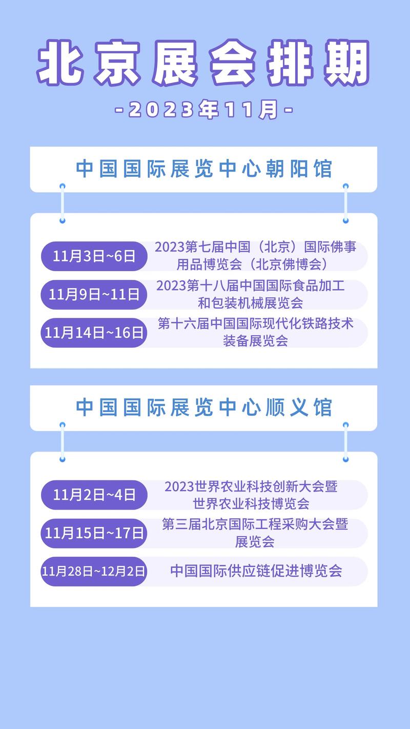 北京新国展2023年展会时间表