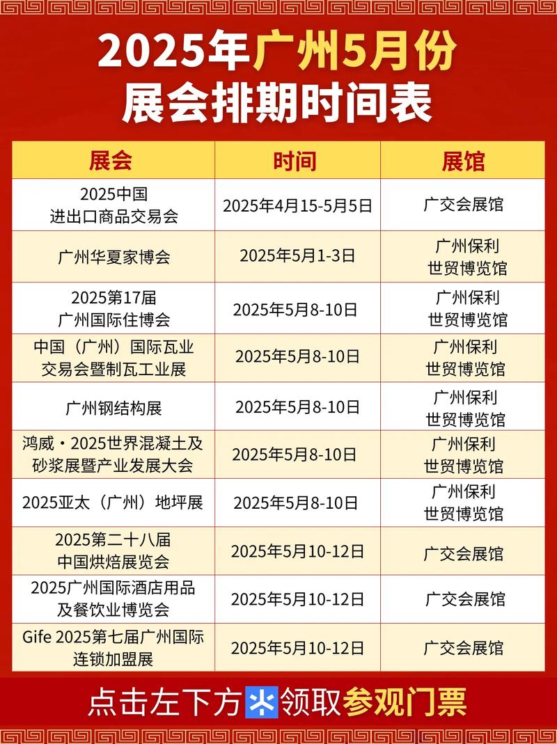 广州琶洲展会2023年展会时间表