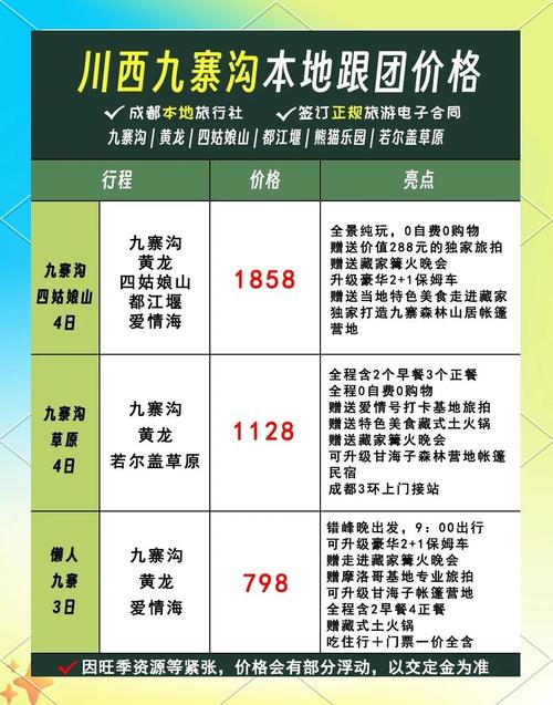 ...九寨沟报价九寨沟本地旅行社报价(康辉旅行社旅游线路报价表)_百度...