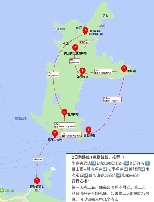 普陀山一日游路线