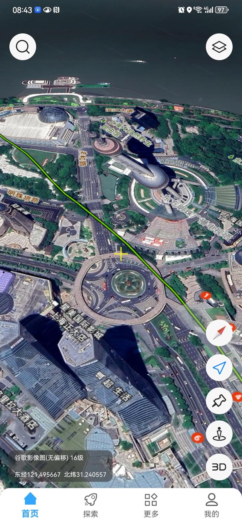 哪个3d卫星地图能看到农村全景的地图