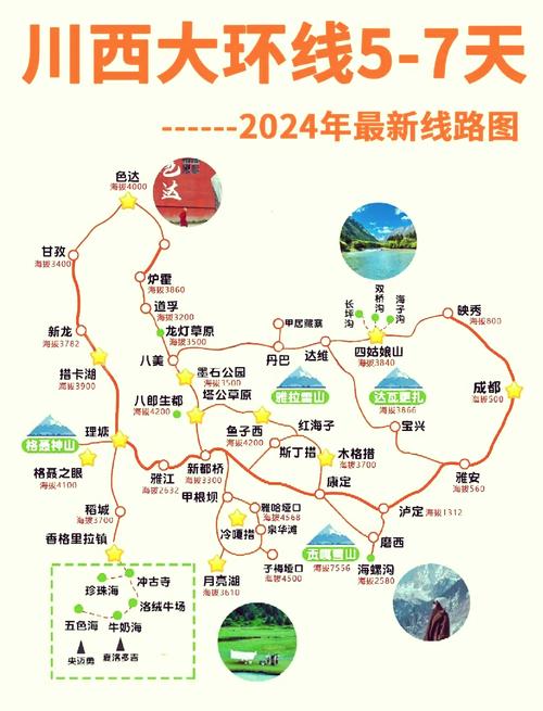 川西路线自驾游路线图推荐