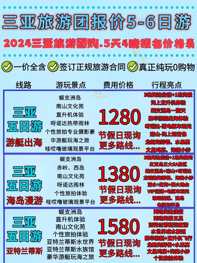 组团去三亚旅游多少钱
