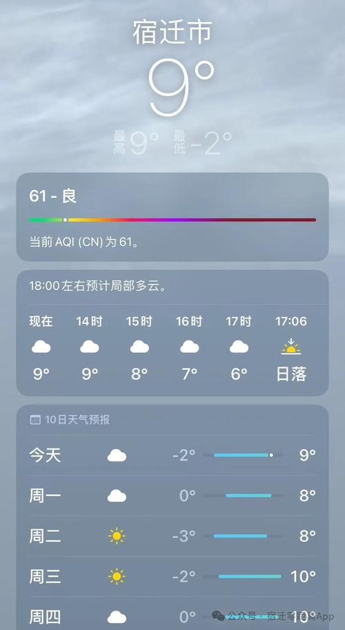 今天宿迁市每小时天气预报