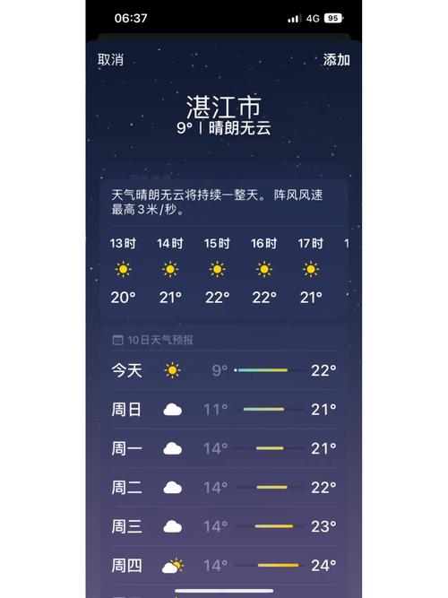 广东湛江最新的天气预报