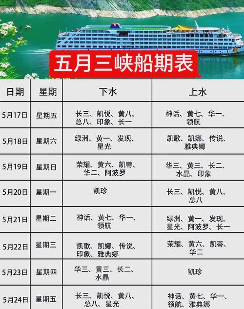 重庆到宜昌三峡游轮旅什么时候最底