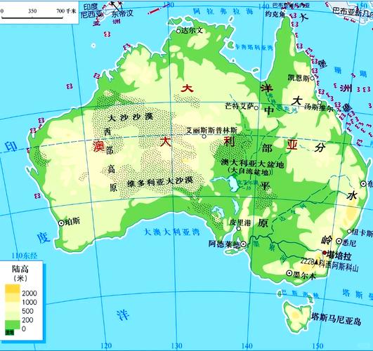 澳大利亚和新西兰地图